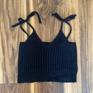 Black Sweater Spaghetti Strap Tank Size Small